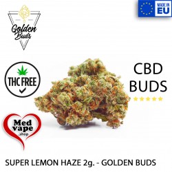 CBD FLOWER SUPER LEMON HAZE GREENHOUSE 2g - GOLDEN BUDS WEED MEDVAPE